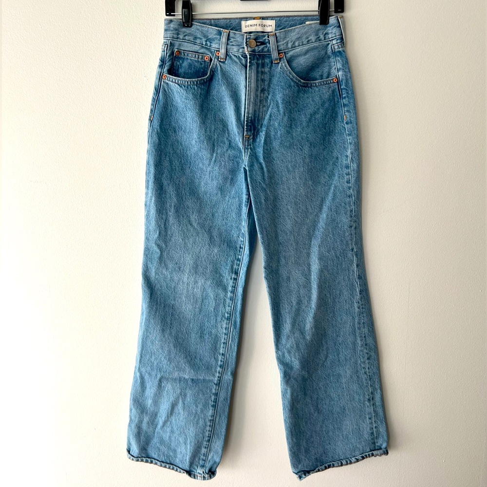 The Farrah Hi-rise Wide Jean (Denim Forum/ Aritzia)